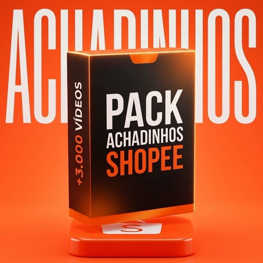 Pack Achadinhos Shopee com mais de 3.000 vídeos prontos